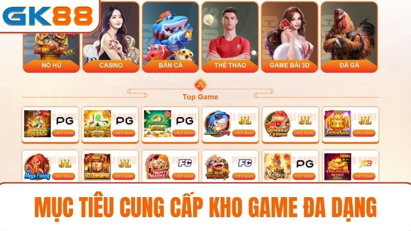 Giới thiệu GK88 kho game đa dạng